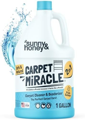 Sunny & Honey Carpet Cleaner Solution - 128 Fl Oz, Fresh Summer Scent - Deep Stain Remover & Surf... | Amazon (US)