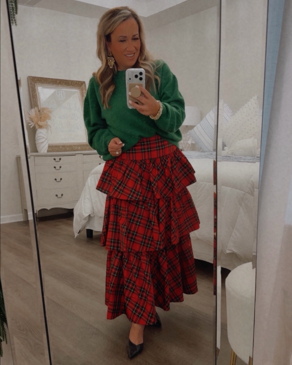 Holiday outfit inspo: plaid ruffled maxi. Festive, chic, and perfect for Christmas celebrations!

#HolidayVibes
#ChristmasMood
#PlaidPerfection
#FestiveFeels
#ChridtmssOutfit

#LTKHoliday #LTKootd