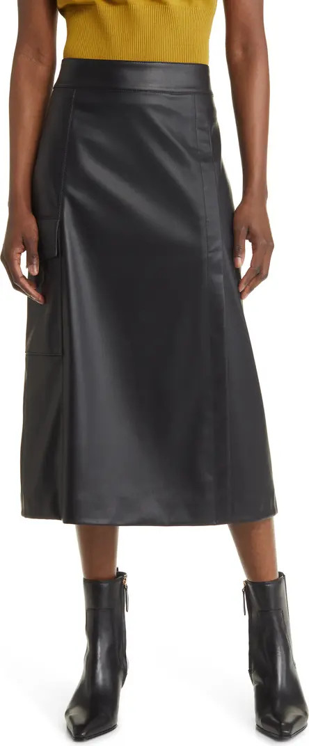 Treasure & Bond Faux Leather Midi Skirt | Nordstrom | Nordstrom