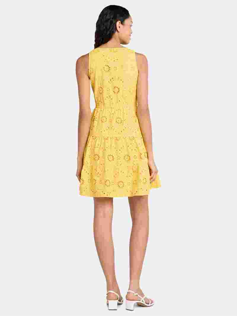 Time and Tru Women's Sleeveless Eyelet Dress, Sizes XS-XXXL | Walmart (US)