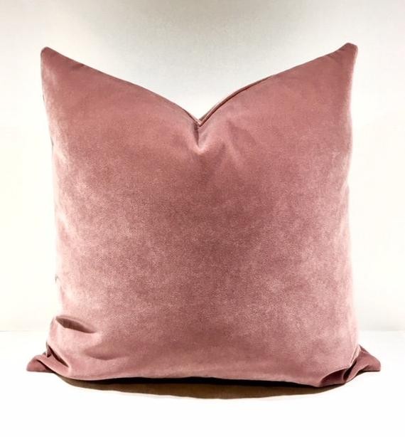 Luxury Dusty Rose Velvet Throw Pillows, Velvet Pillow Cover, Pink Pillows, Decorative Pillow, Velvet | Etsy (US)