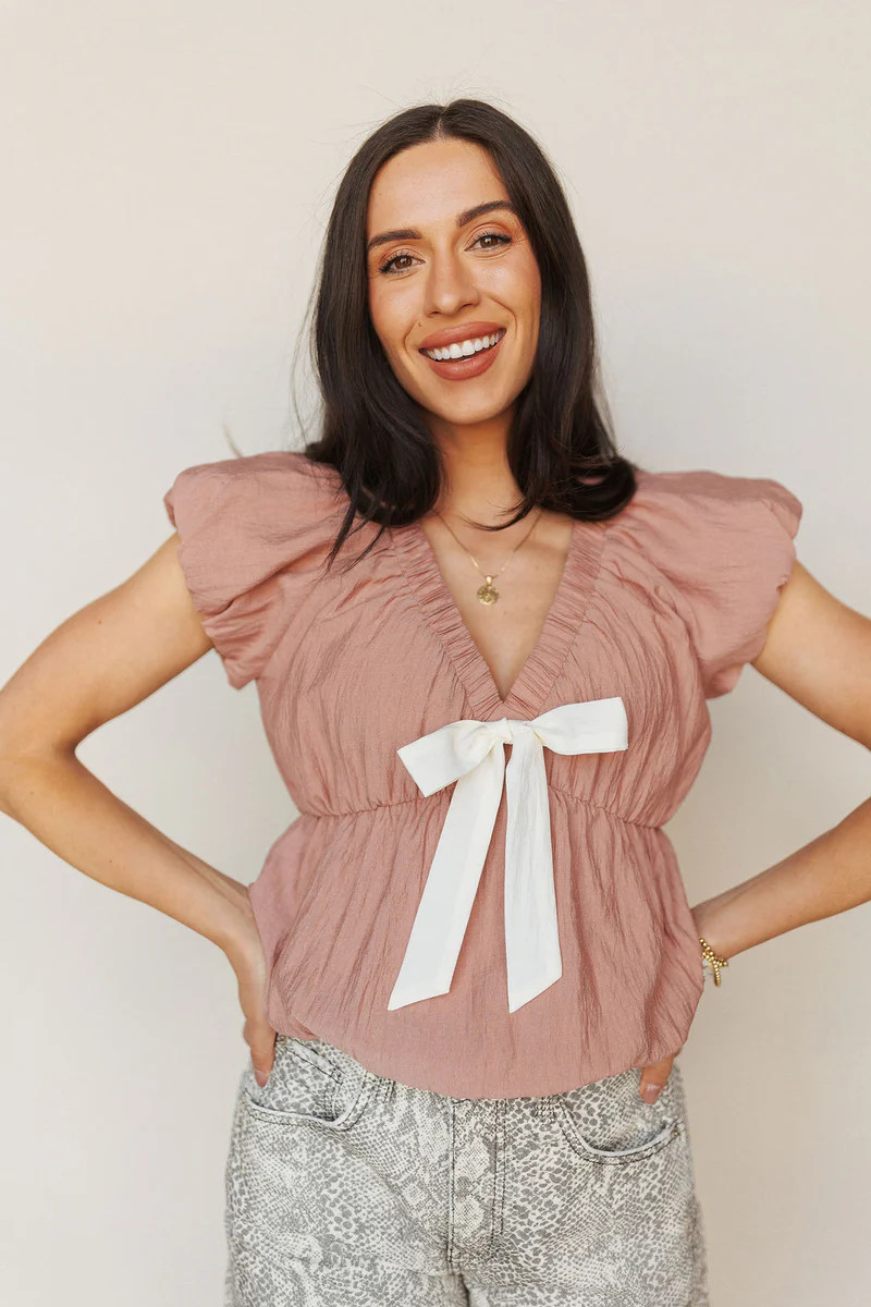 Zoa Blouse in Mauve | Henly