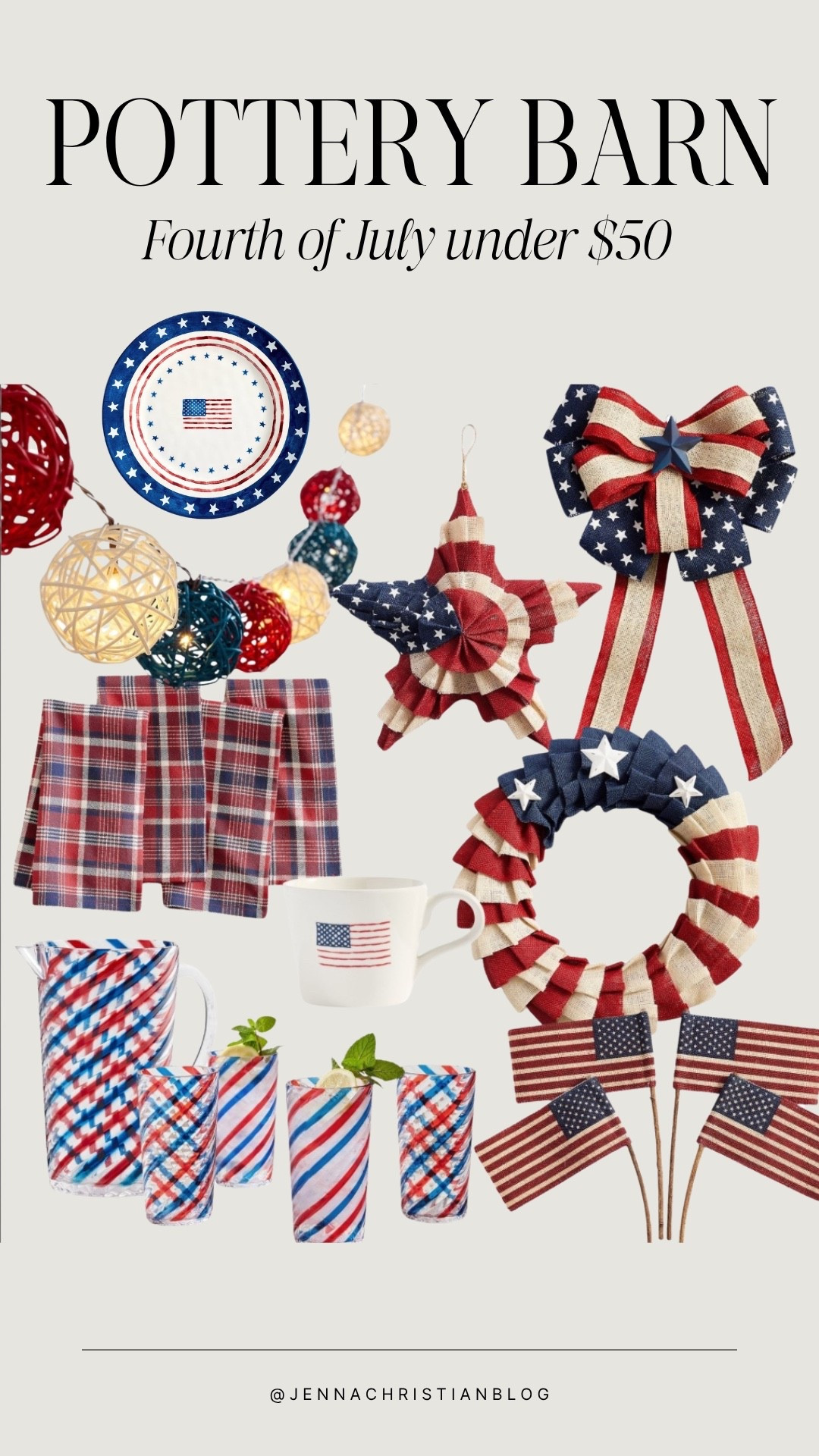 Pottery barn Fourth of July home decor under $50! 

Red white and blue 
Summer decor 
Memorial weekend

#LTKSeasonal #LTKHome #LTKSaleAlert