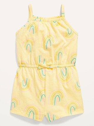 Sleeveless Rainbow-Print Jersey Romper for Baby | Old Navy (US)