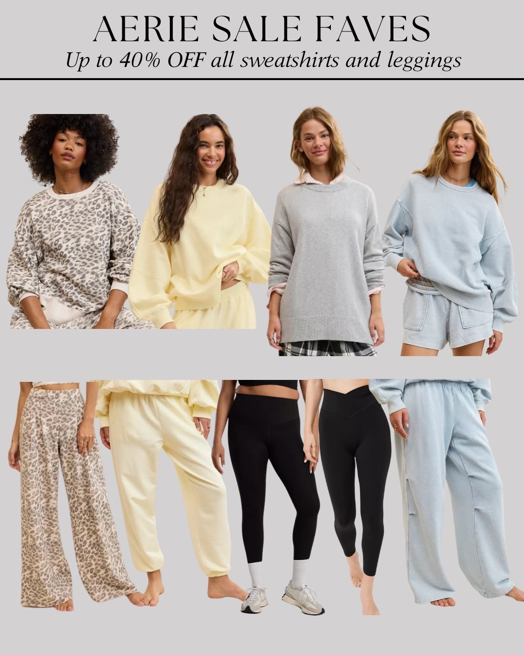 Some of my favorite finds from the Aerie sale! Up to 40% off all sweatshirts and leggings now 🫶🏻

#LTKootd #LTKSaleAlert #LTKActive