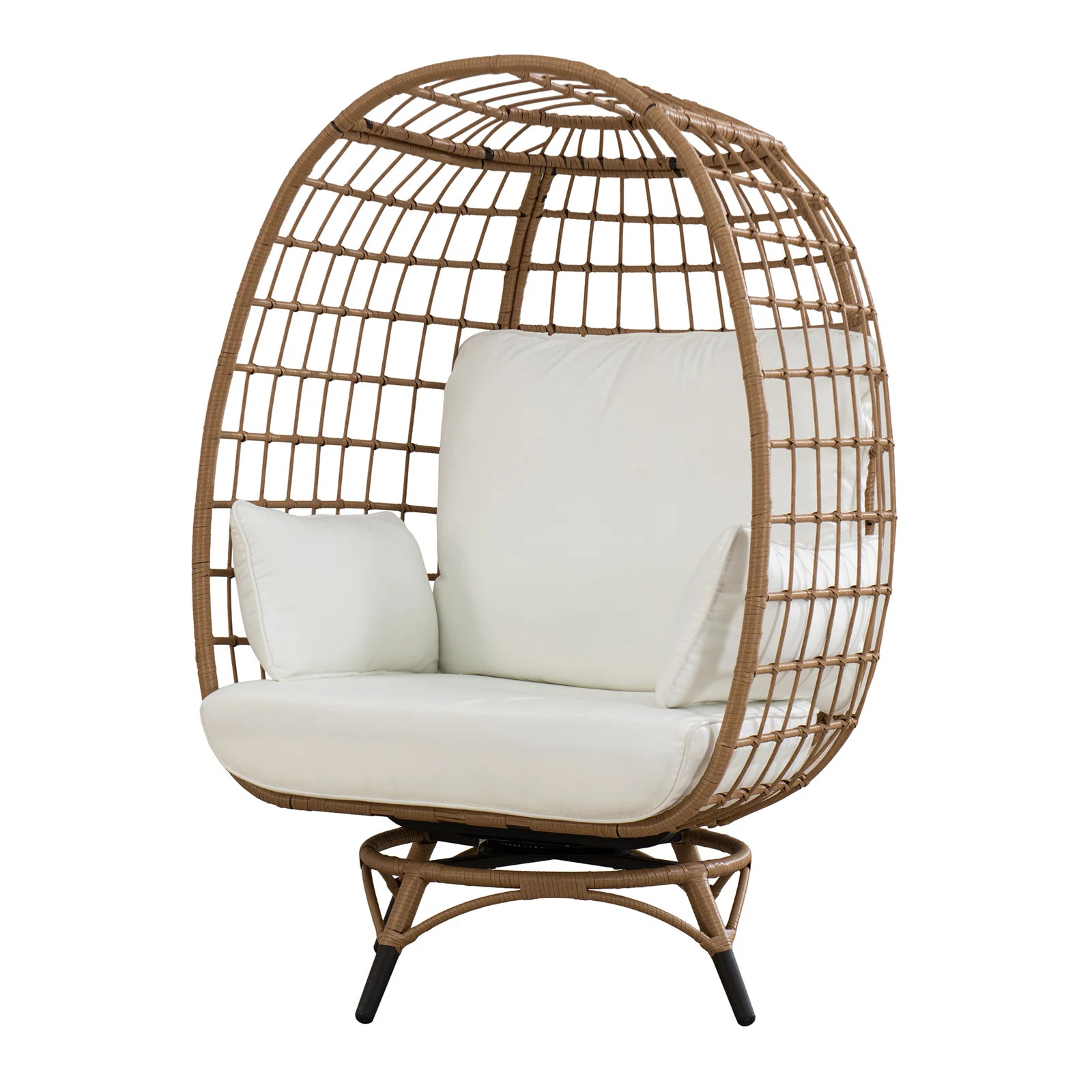 Wellow Baytree Egg Swivel Patio Chair with Cushions | Wayfair North America