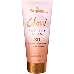 Coppertone Glow Protect and Tan Sunscreen Lotion with Gradual Self Tanner, Water Resistant Sunscr... | Amazon (US)