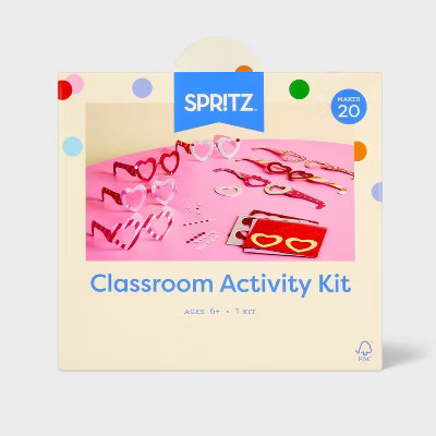 20ct Valentine's Day Heart Glasses Classroom Activity Kit - Spritz™ | Target
