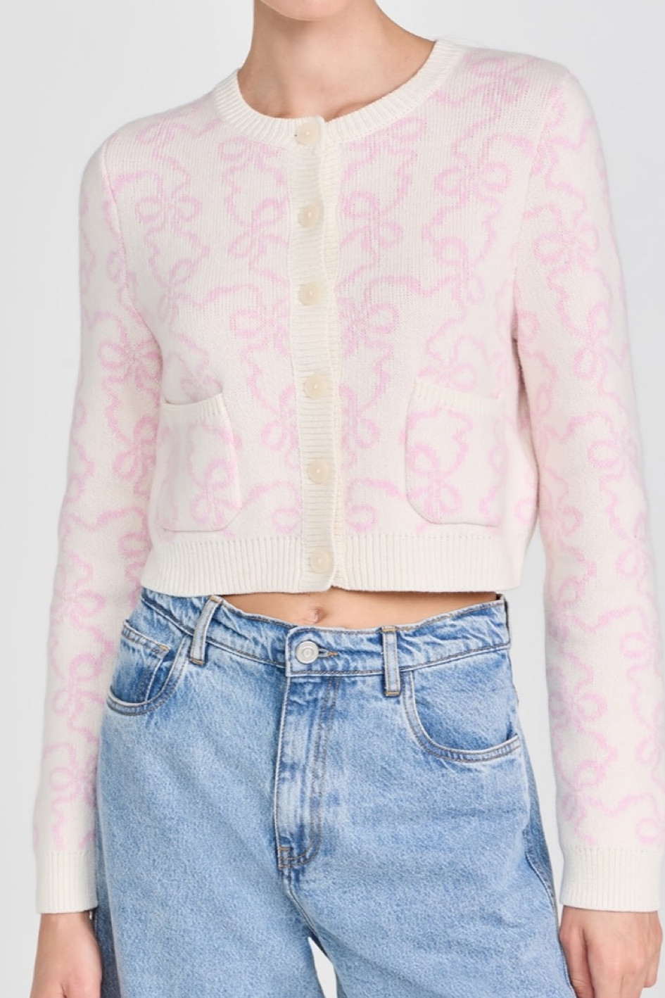 Designer pink bow cardigan 


#LTKStyleTip #LTKSeasonal