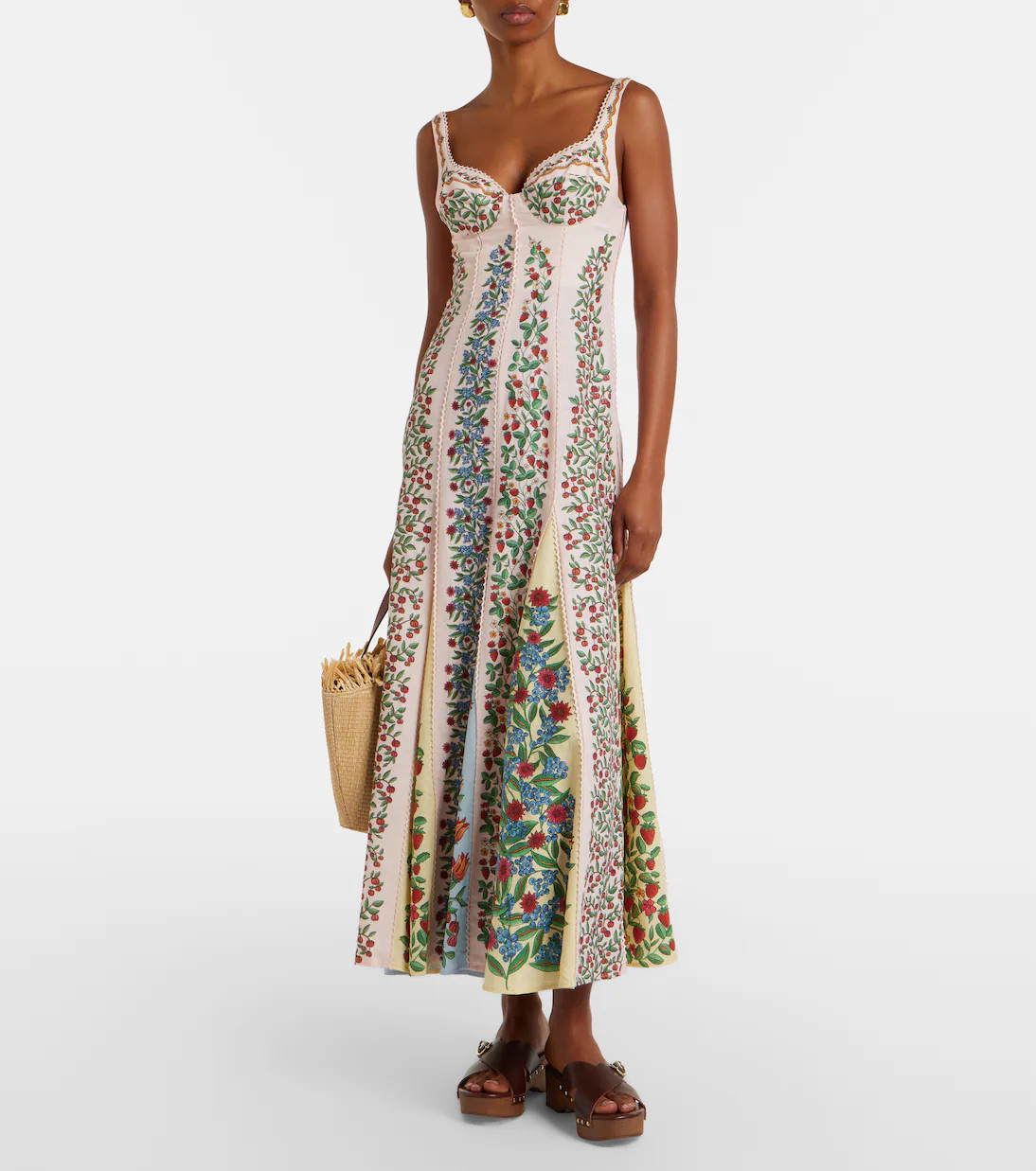 Fruit Beauty Scarf floral linen-blend maxi dress | Mytheresa (US/CA)