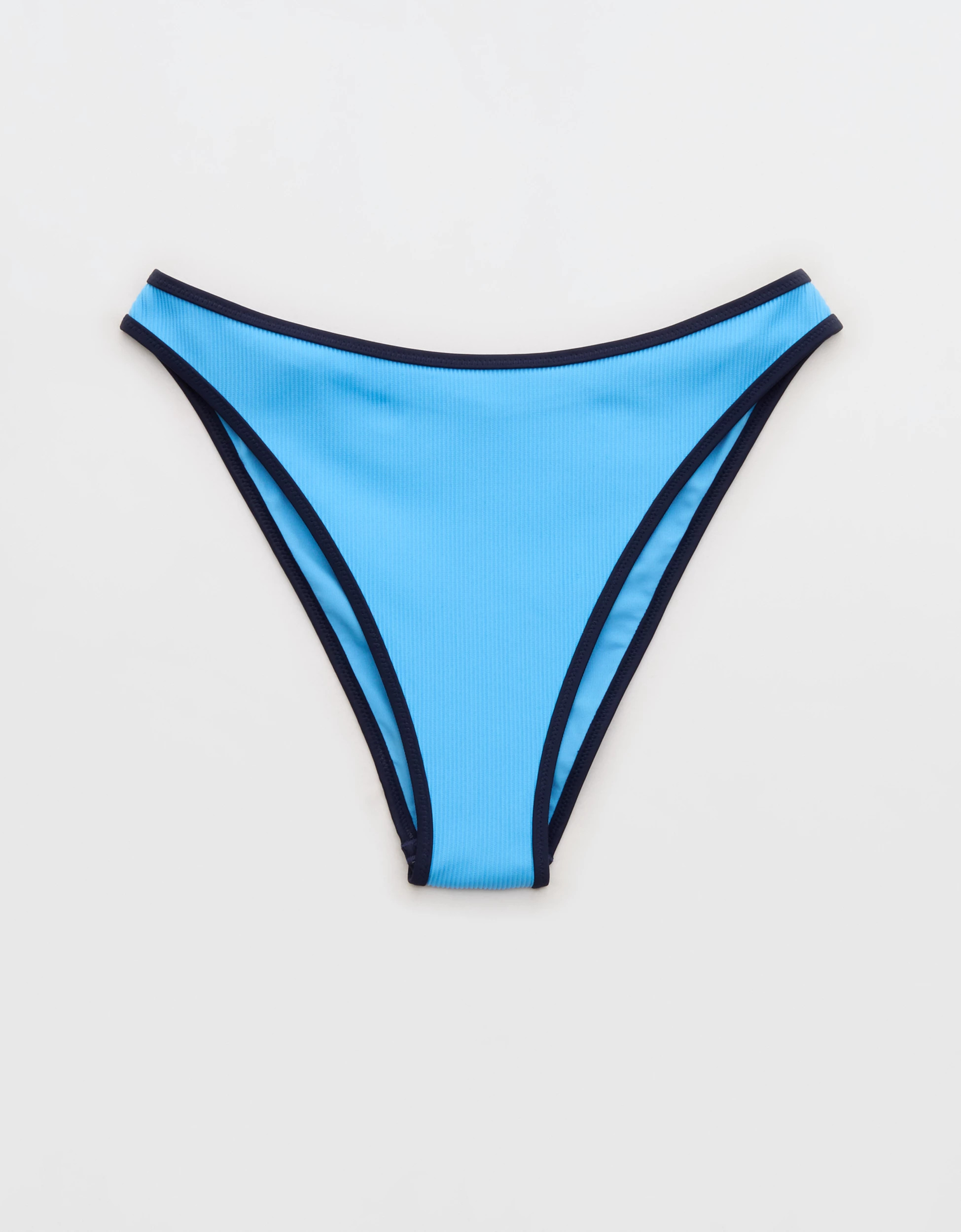 Aerie Mid Rise Ribbed Cheeky Bikini Bottom | Aerie