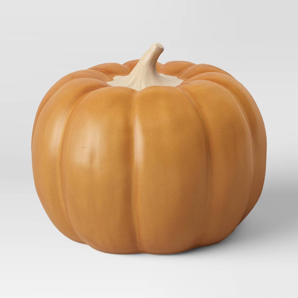 Large Ceramic Pumpkin Honey Yellow - Threshold | Target