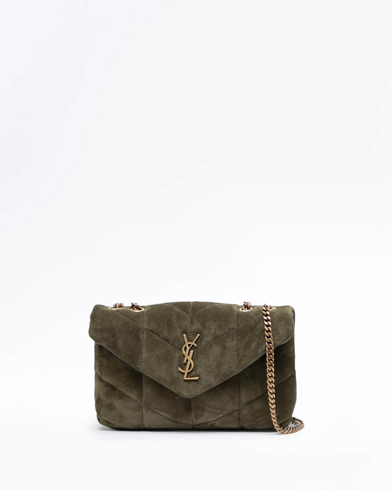 Suede Toy Loulou Puffer Shoulder Bag | Vivrelle