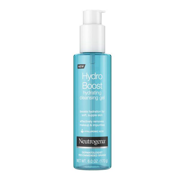 Neutrogena Hydro Boost Gel Facial Cleanser, All Skin Types, Hypoallergenic, 6 oz | Walmart (US)