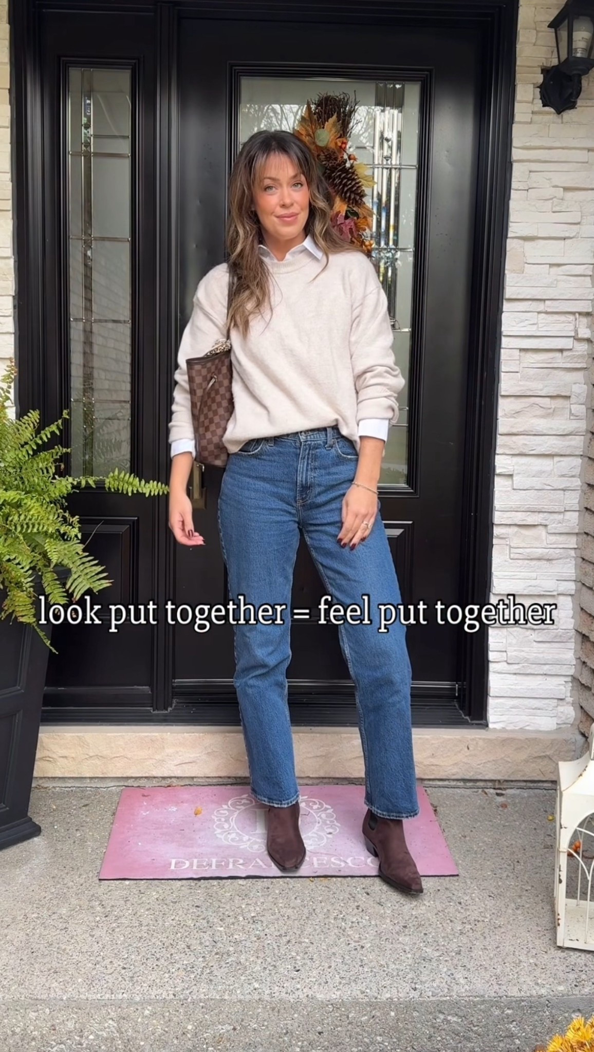 Outfit details:
Wearing size M in the white oxford button down & knit over sweater.

Brown suede boots fit tts.

Jeans : @abercrombie 

Bag sourced from @workinggirlsboutique


#LTKstyletip #LTKfall #LTKmodest