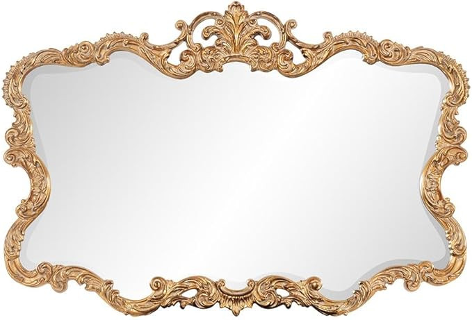 Howard Elliott Collection Antiqued Talida Gold Ornate Mirror for Wall, Large Focal Point Rectangu... | Amazon (US)