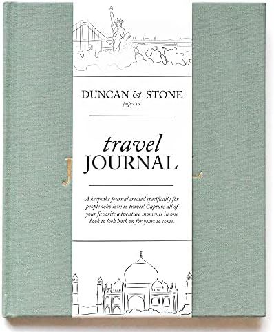 Amazon.com: Travel Journal by Duncan & Stone - Sage Green | Travel Planner for Best Friend Gift |... | Amazon (US)