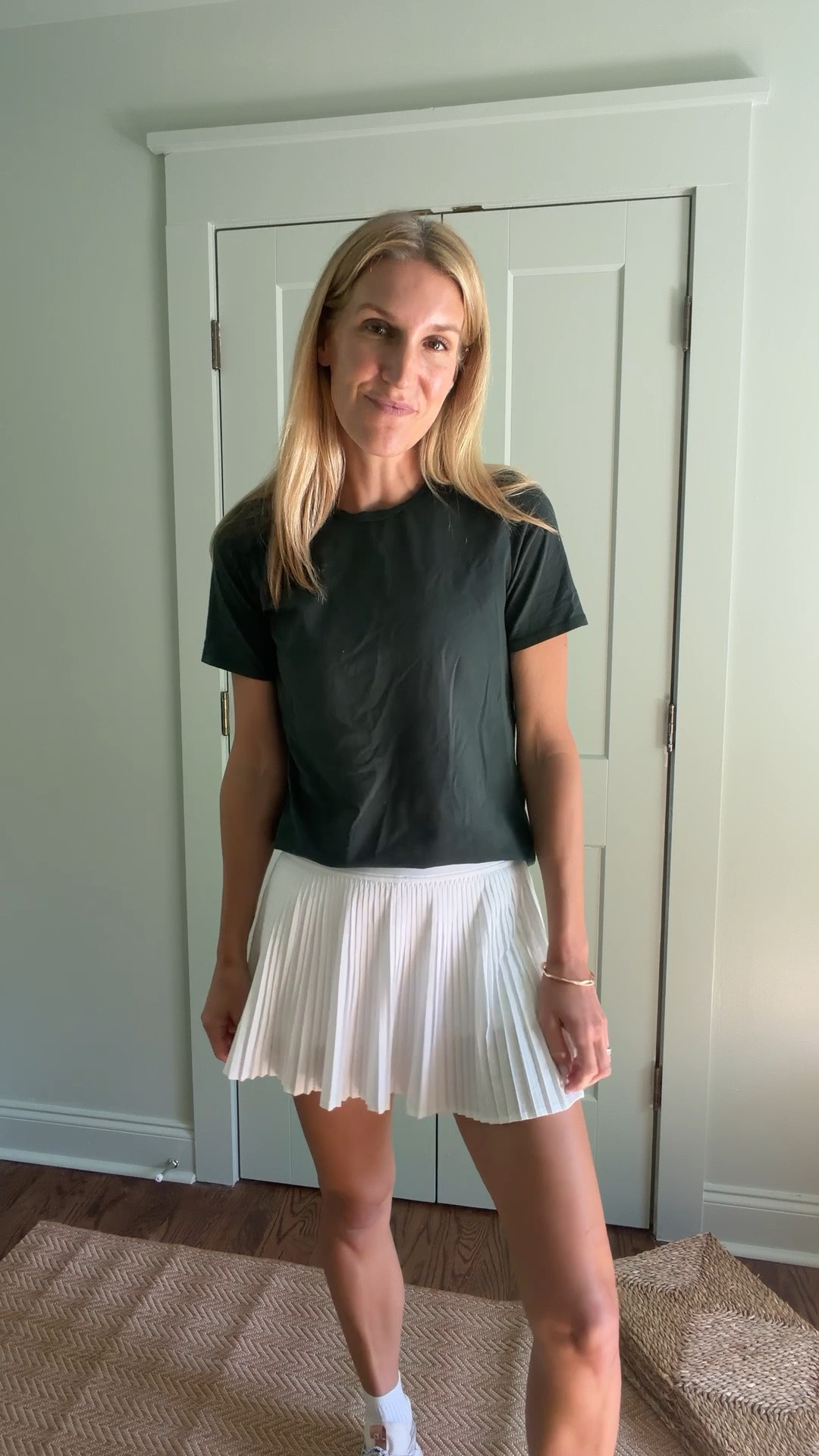 Spring morning tennis lesson! I wear a size 6 in this pleated tennis skirt and 4 in the short sleeve tshirt!

#LTKfitnessgoals #LTKTall #LTKActive