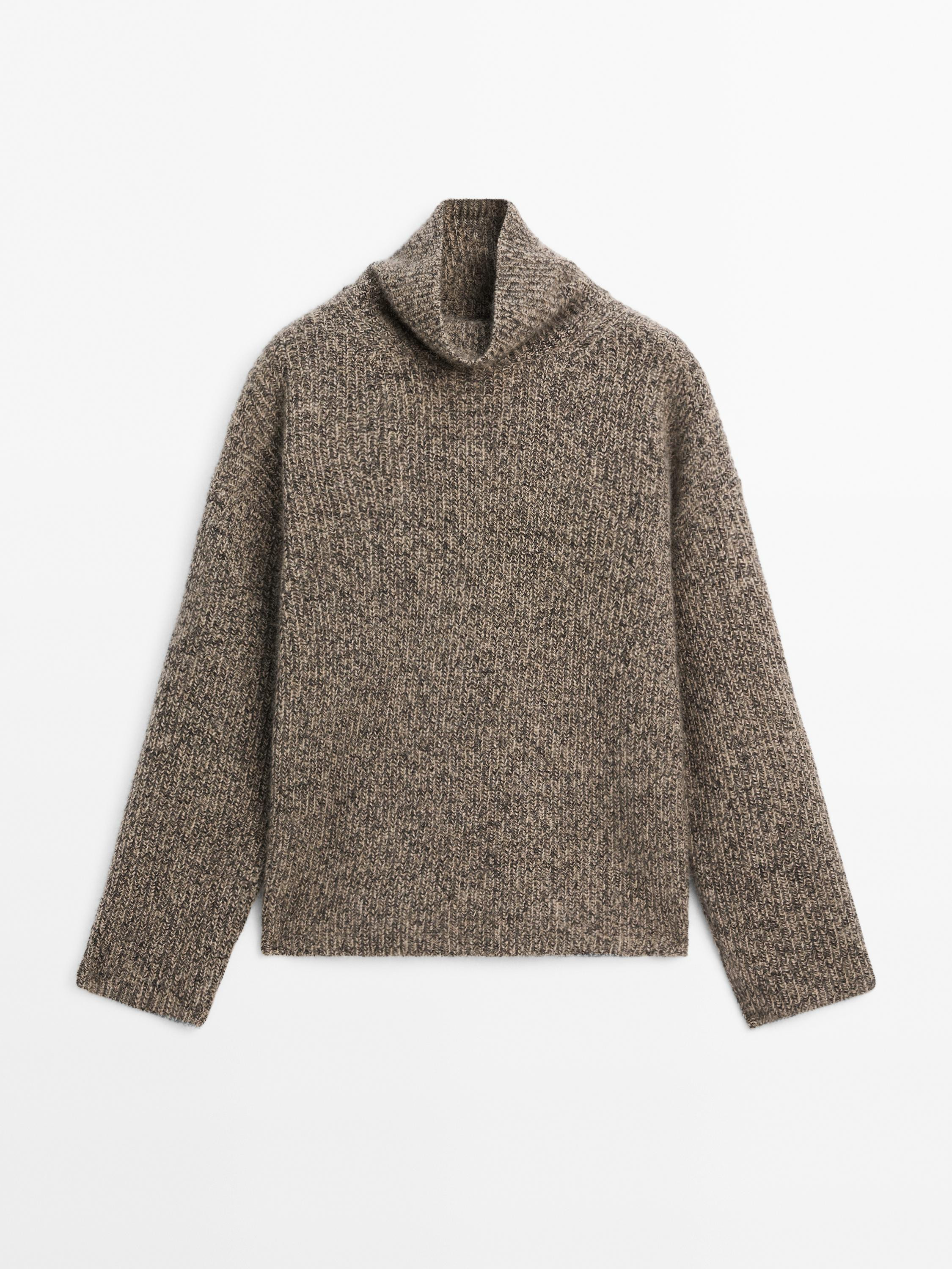 100% cashmere turtleneck sweater | Massimo Dutti US