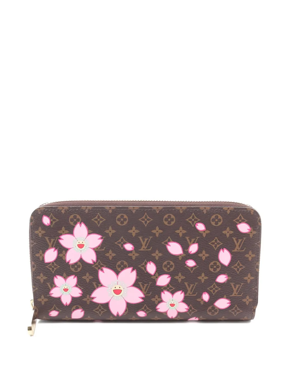 Louis Vuitton Pre-Owned x Murakami 2010s monogram cherry blossom wallet - Brown | Farfetch Global