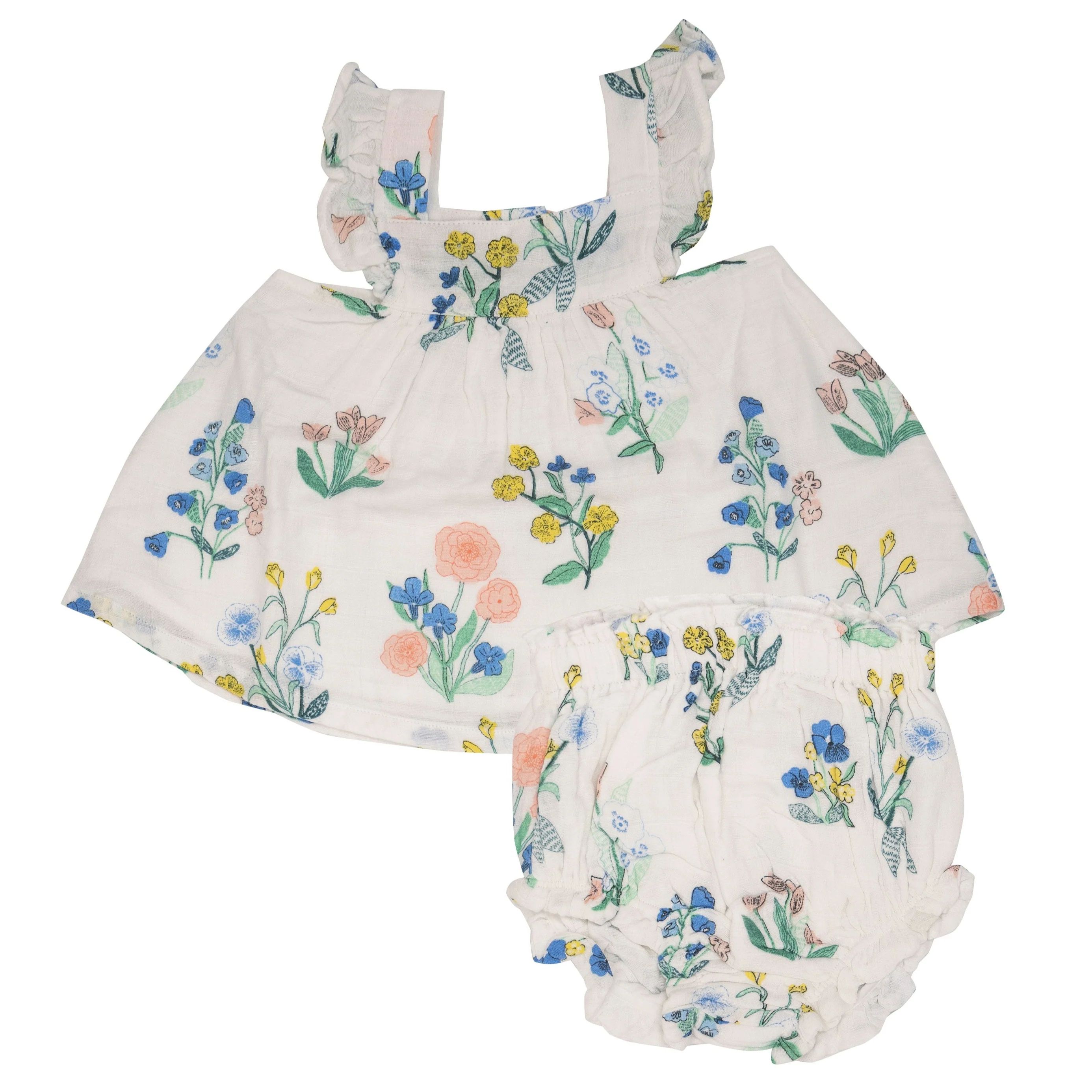 Butterfly Sleeve Pinafore Top & Bloomer, Urban Floral | SpearmintLOVE