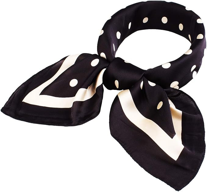 Jaweaver Women's Square Oblong Silk Satin Scarves Head Scarf Shawl neckerchief Vintage Fashion St... | Amazon (US)