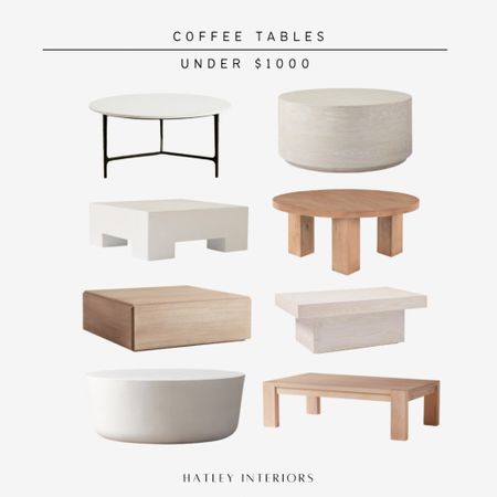 coffee table round up! 
all of my favs under $1k

wood coffee table, white coffee table, round coffee table, square coffee table, rectangle coffee table, marble coffee table 

#LTKhome #LTKFind