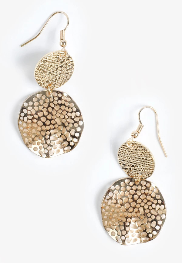 Gold Double Filigree Drop Earrings | Maurices