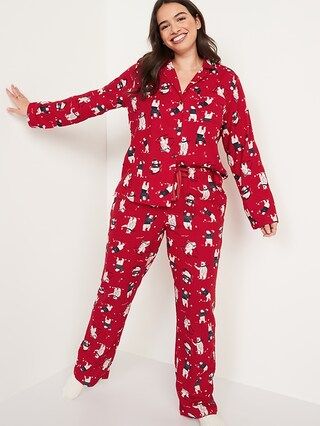 Matching Printed Flannel Pajama Set for Women | Old Navy (US)