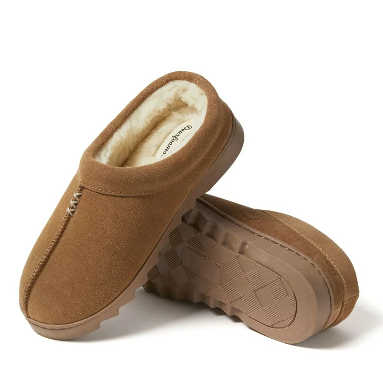 Dearfoams Women's Doreen Genuine Suede Clog House Shoe Slipper | Walmart (US)
