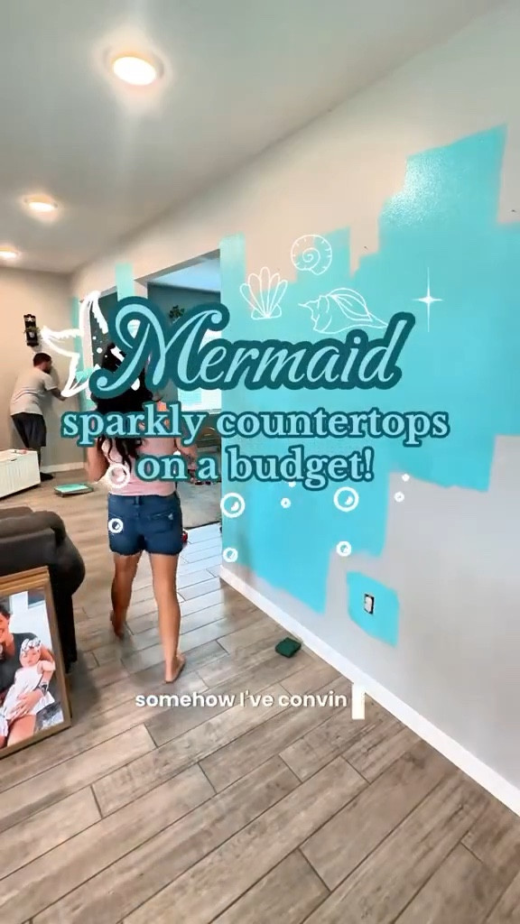 Mermaid sparkly countertops on a budget 🌊🧜‍♀️ I feel like it’s already completely transforming our the kitchen. I’ve already narrowed down some little mermaid vibes lights that I want to get. Definitely got inspired by the Ariel’s castle at Disney World. ✨💙🐚 #mermaidcore #mermaiddcor #diyproject #thelittlemermaid #disneycoffeebar #beachhouse

#LTKHome