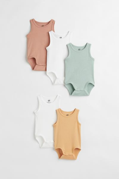 5-pack Cotton Bodysuits | H&M (US + CA)