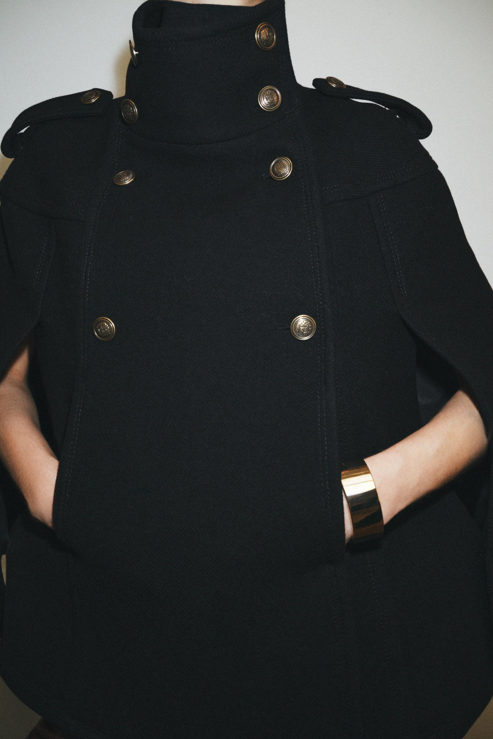 WOOL BLEND CAPE MANTECO ZW COLLECTION | Zara US