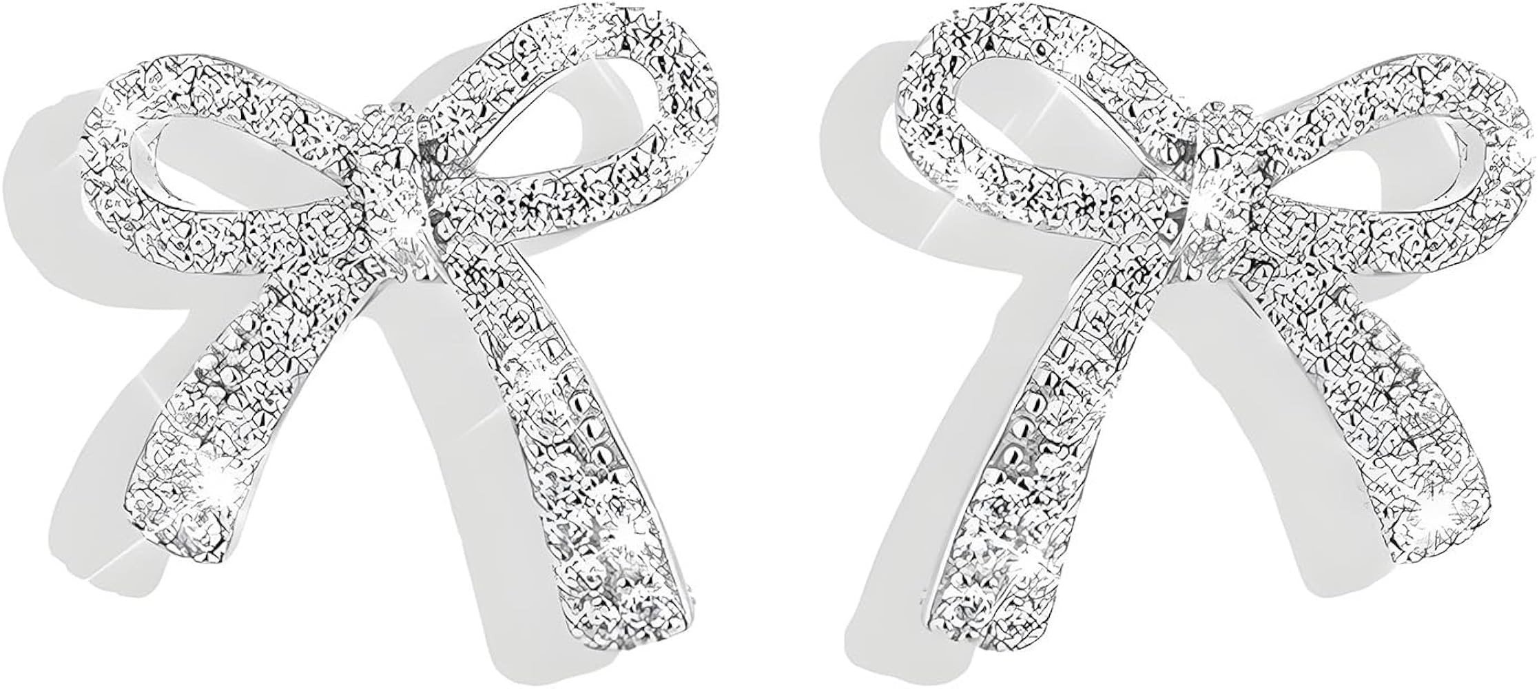 Bow Earrings for Women Trendy Christmas Gifts Stocking Stuffers Sparkly Rhinestone Stud Earrings ... | Amazon (US)