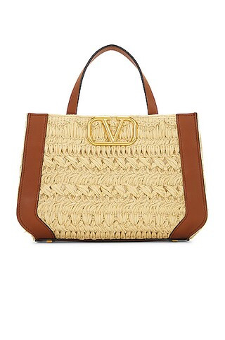 Small V Logo Signature Tote Bag | FWRD 