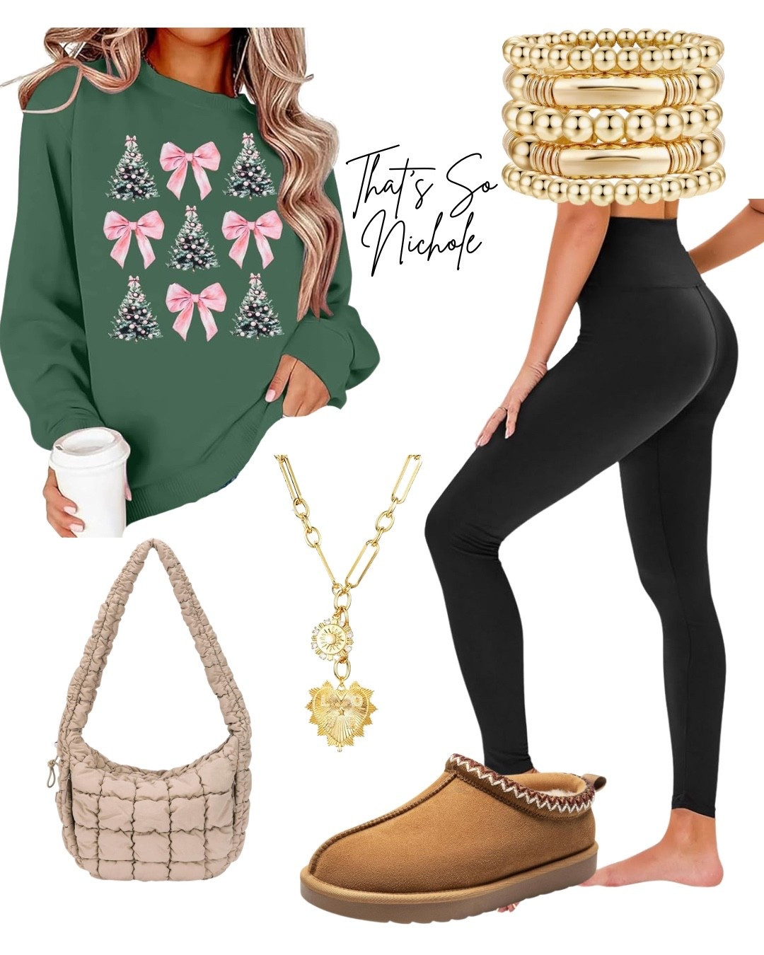 Perfect outfit for cozy days in - this Christmas sweater and slippers will keep you warm and stylish!

#LTKHoliday #LTKHome #LTKootd