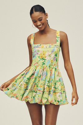 Love The Label Berkeley Sleeveless Square-Neck Bubble Mini Dress | Anthropologie (US)