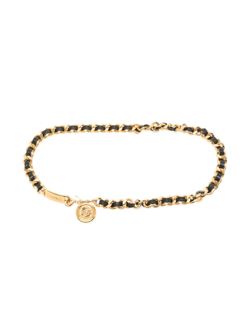 logo charm leather-and-chain belt | Farfetch Global