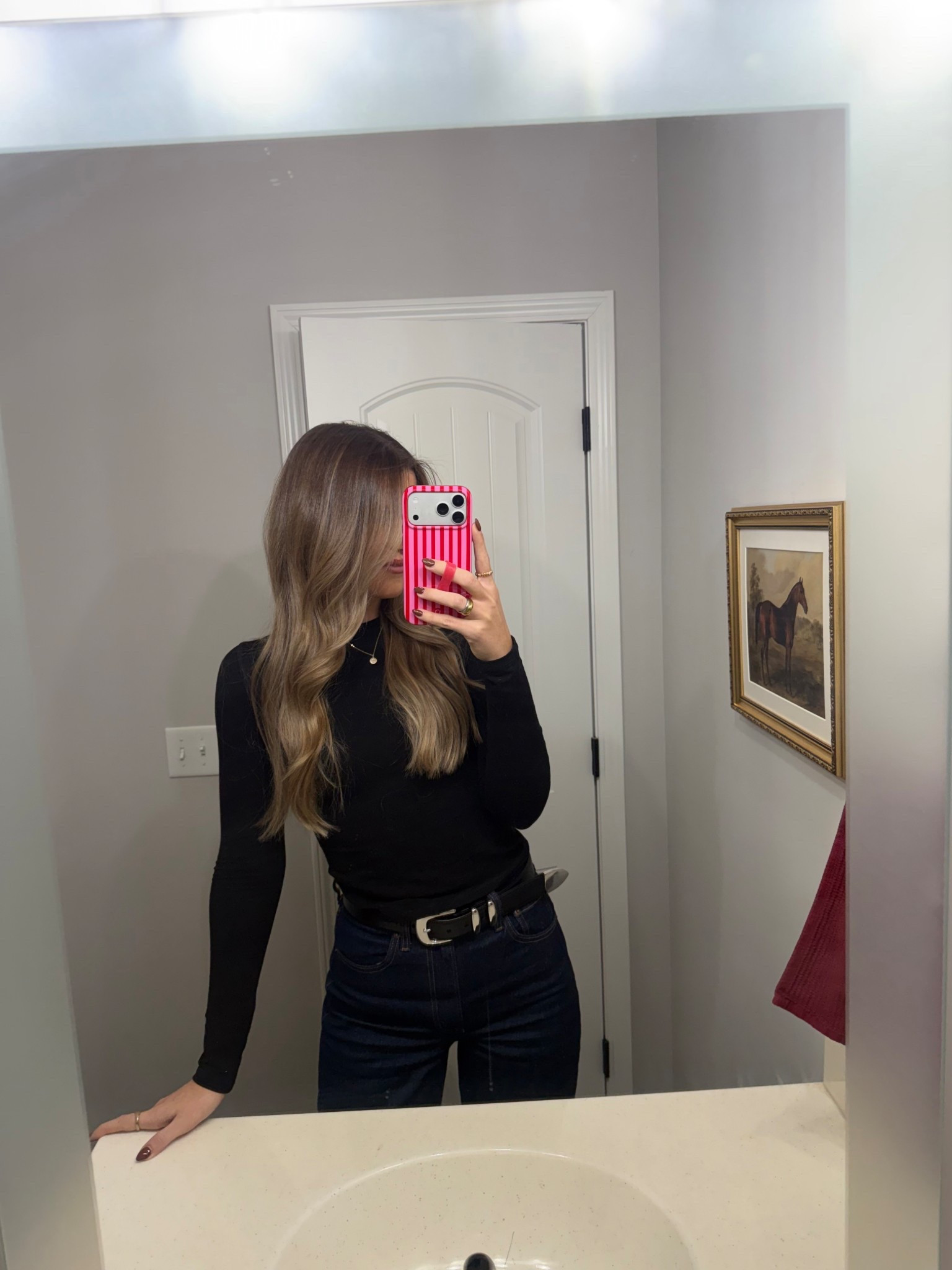 today’s outfit 🫶🏼 jeans in a 26 long (x long would be even better!), boots size down half size, blazer in a small, long sleeve in a small 

#LTKdayinmylife #LTKgrwm #LTKootd