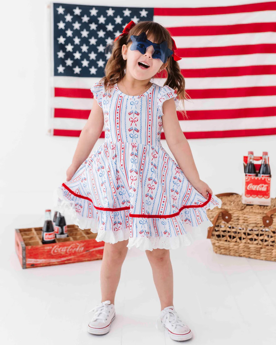 Liberty & Bows for All Cap Sleeve Party Dress & Shorts Set | Bums & Roses