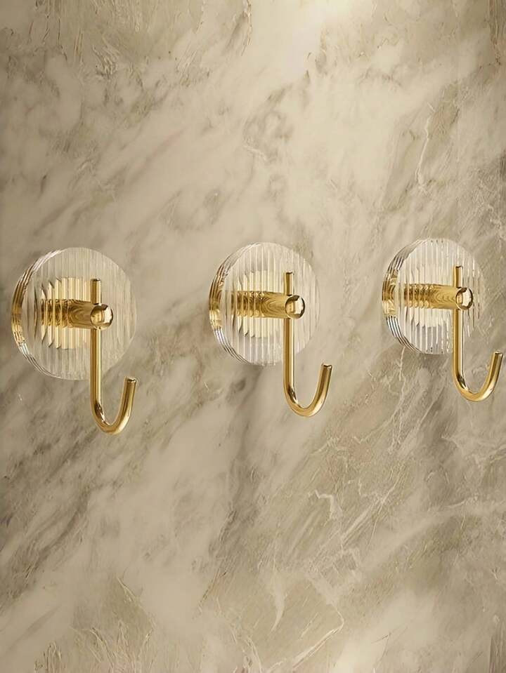 Trends3pcs/Set Lightweight Acrylic Adhesive Hook, No Drilling, Strong & Fashionable Wall Decorati... | SHEIN