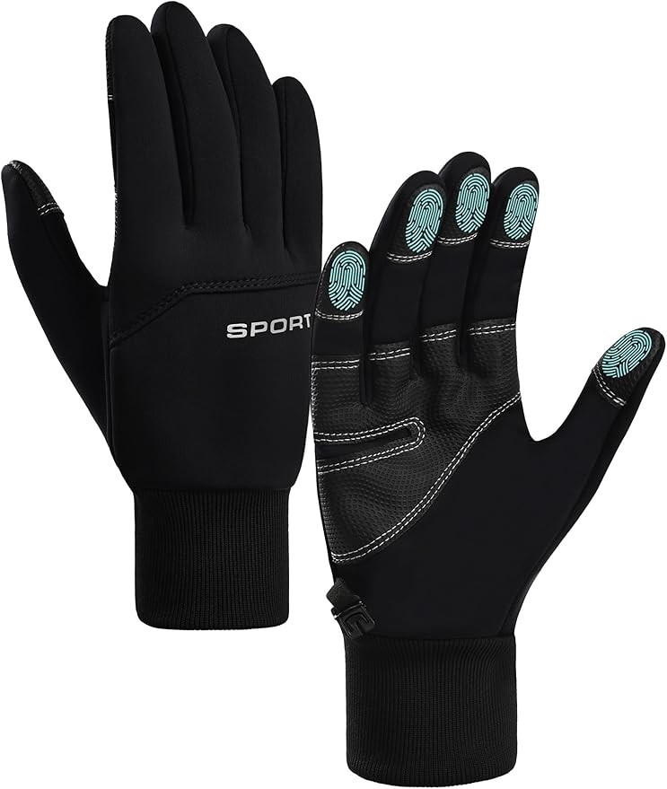 AURUZA Cycling Gloves for Men Winter Cold Weather, Five Fingers Touch Screen Winter Gloves for Me... | Amazon (US)