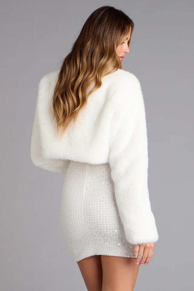 Pure Luxe Faux Fur Crop Jacket | Windsor Stores