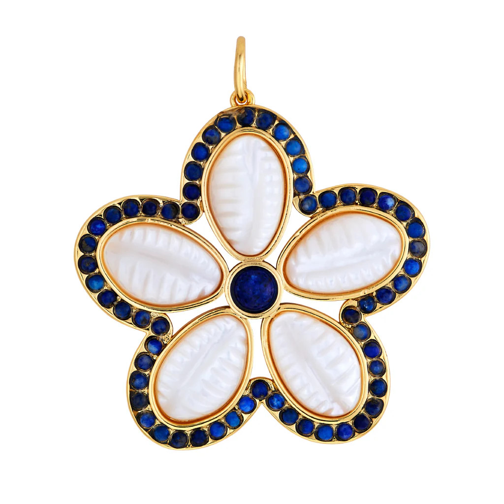 Puka Shell Pendant - Lapis | ASHA by ADM