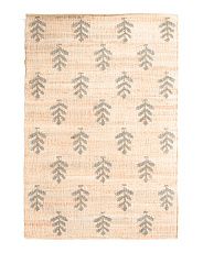3x5 Hand Woven Wool And Jute Sage Leaf Area Rug | TJ Maxx