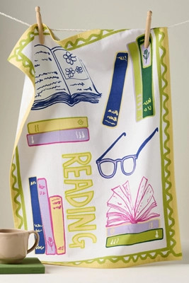 Amuse La Bouche Reading Dish Towel | Anthropologie (US)