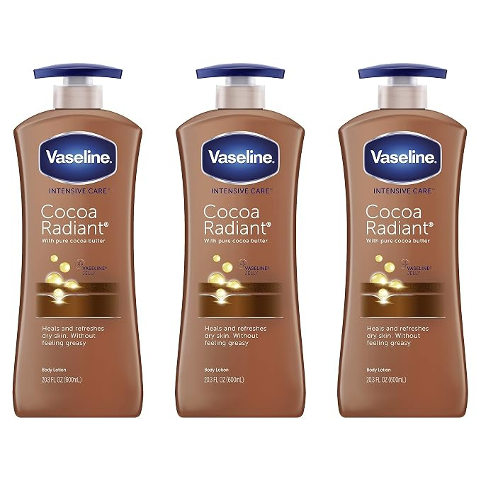 Vaseline Intensive Care Body Lotion for Dry Skin Cocoa Radiant with 100% Pure Cocoa and Shea Butt... | Amazon (US)
