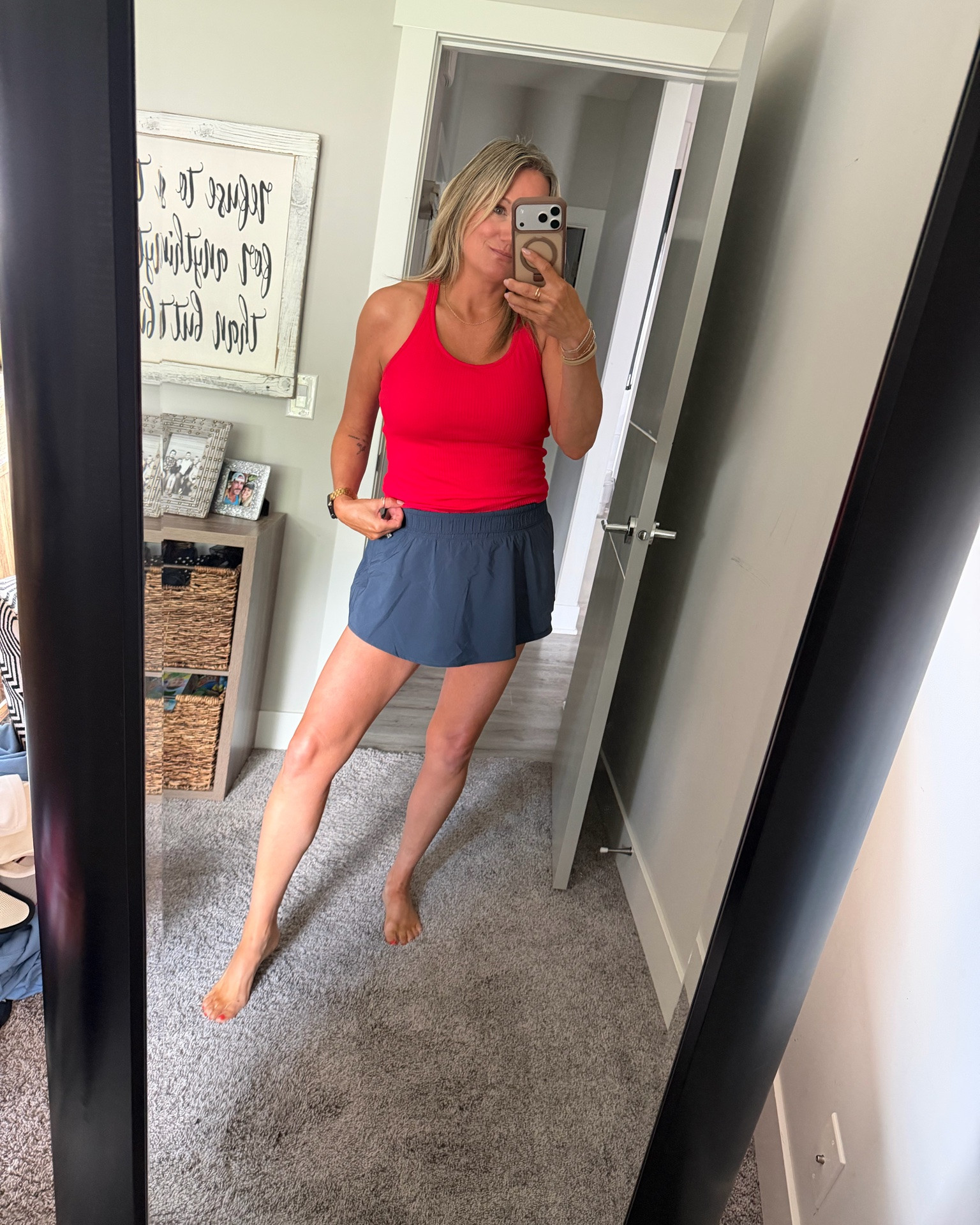 Tank size L or 8/10
Skort size M

#LTKmomlife