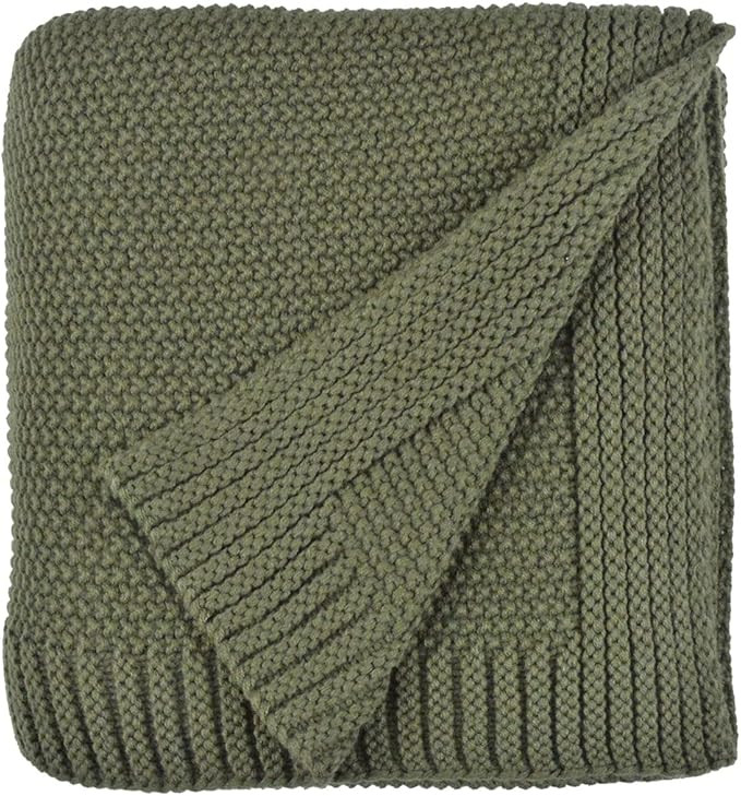 Cable Knit Throw Blanket for Couch, Soft Warm Cozy Versatile Decorative Knitted Throw Blanket for... | Amazon (US)