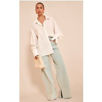 Vintage Wash High Rise Split Hem Boyfriend Jeans | PrettyLittleThing US